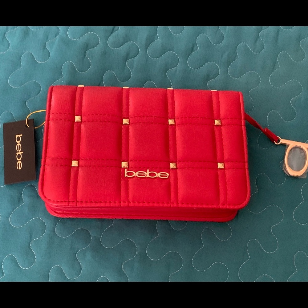 NWT. Bebe Red Crossbody Bag - Picture 5 of 16